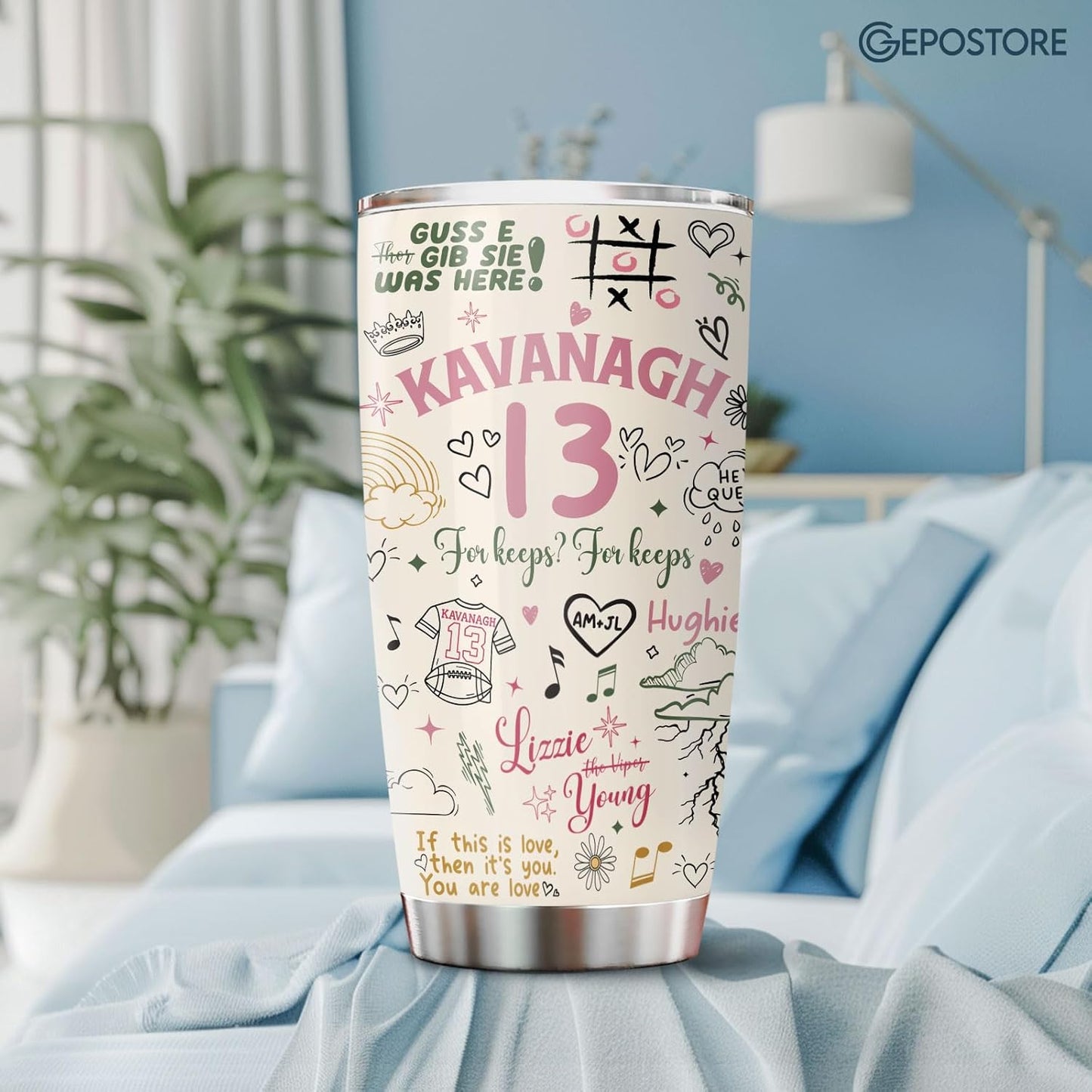 Book Inspired Romance Tumbler 20oz With Lid, Stainless Steel Insulated Coffee Travel Mug, Reading Aesthetic Gift For Book Lovers And Readers