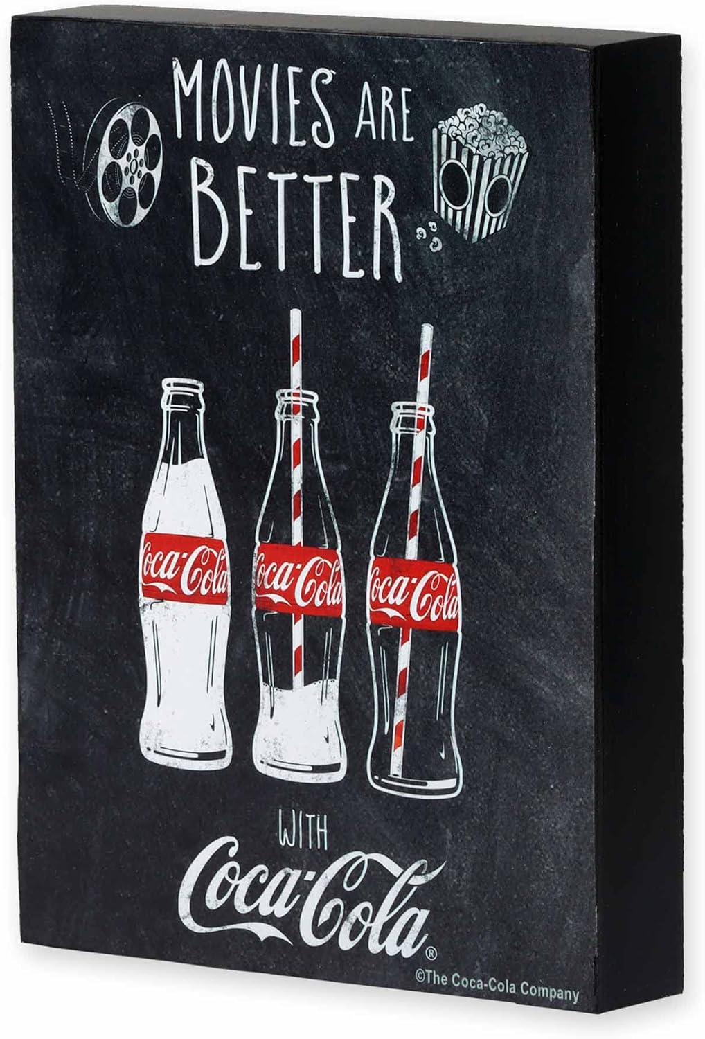 Coca-Cola Movies Are Better Wood Block Decor - Fun Coca-Cola Decoration - Great Gift Idea