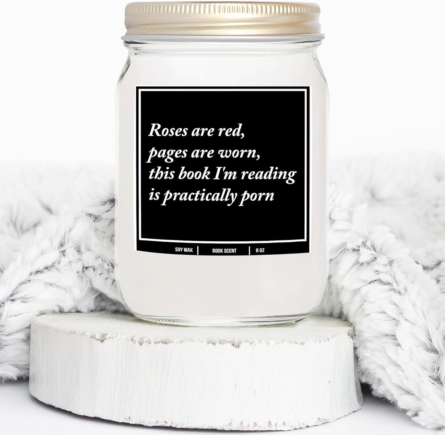 You Nique Designs Smut Candle 8oz - Adult Readers Gifts - Smutty Book Lovers Surprise Ideas, Funny Smut Reader Presents - Smut Book Merch - Smutty Reading, Smut Gifts