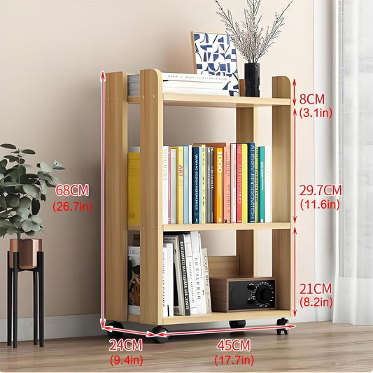 Rotating bookshelf,Book shelf,Spinning bookshelf,Rotating book shelf,Wooden bookshelves,Unique bookshelf,Room decor,Suitable for living room, bedroom, study, living room corner, balcony(Blue)