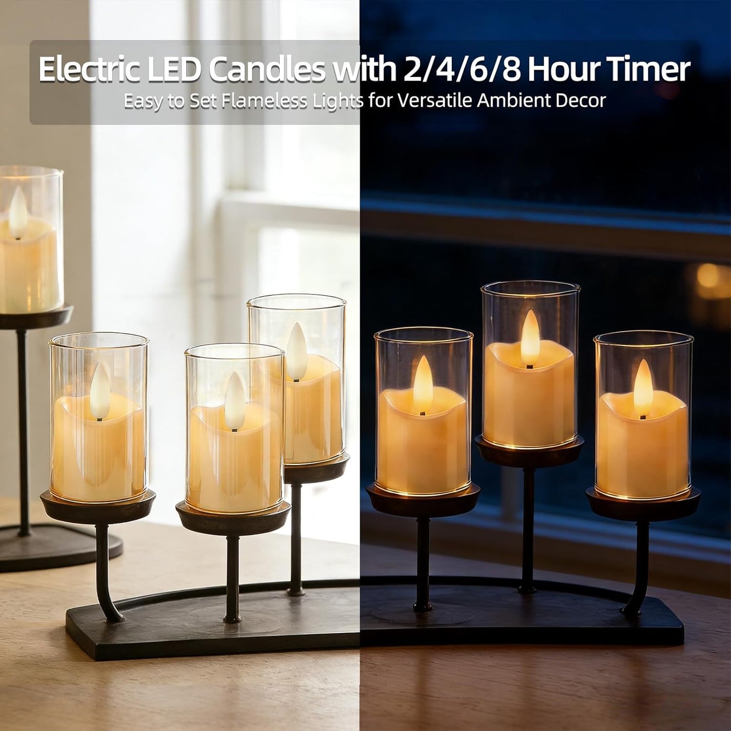 Rechargeable Small Tea Light Candles, Acrylic Votive Flameless Candles 1.7" x2.5"with Remote Control and Timer, Flickering Warm LED Light, Safe for Home, Parties, and Holidays (Set of 6, White)