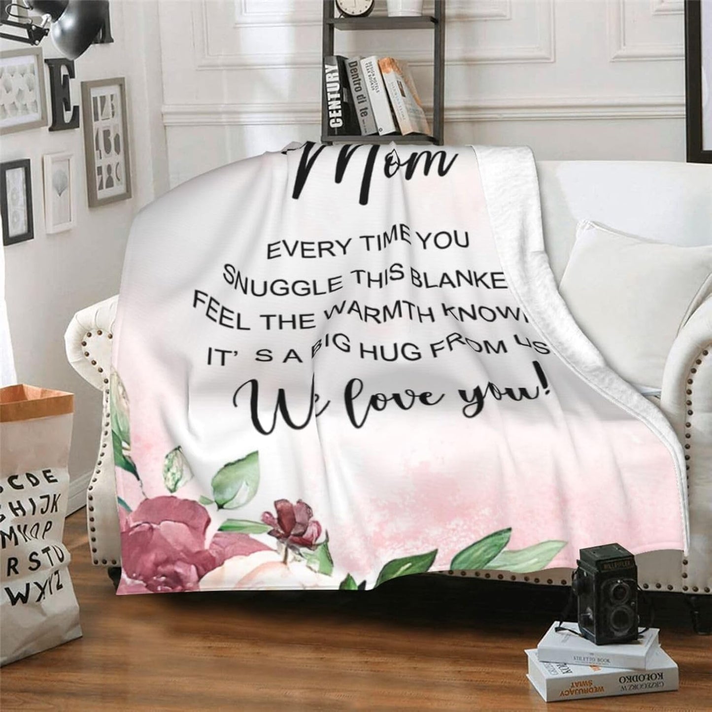 Mom Blankets from Daughter - Christmas Birthday Gifts for Moms, Mom Blanket, Presents for Mama Mother, Gifts for Moms Birthday, Mother Day, Soft Flannel Throw Blanket, 60"x50"