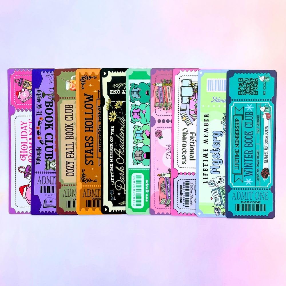 Book Club Bookmarks 30PC Bulk Set - Cute & Cool Bookmarks for Women Fun Markers for Reading Stylish Accessories, Funny & Girly Bookish Items Perfect for Teachers, Book Lovers and Readers