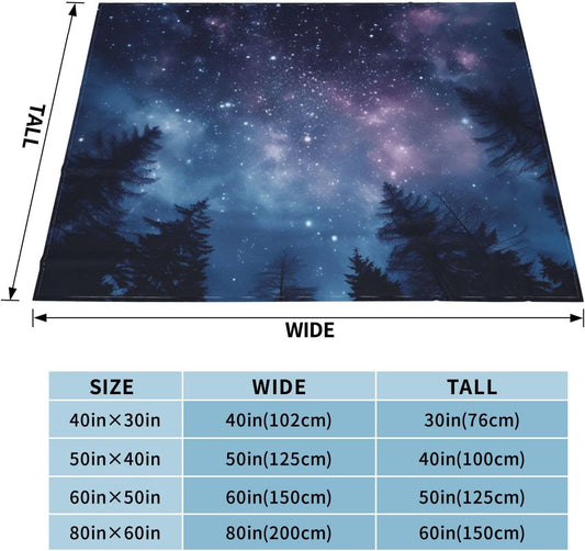 Ultra-Soft Micro Fleece Blanket Lightweight Flannel Fuzzy Blanket Starry Sky Images Throw Blanket 80"x60" Warm Cozy Plush Blanket Air Conditioning Quilt Large Fleece Blanket for Bed Couch Sofa