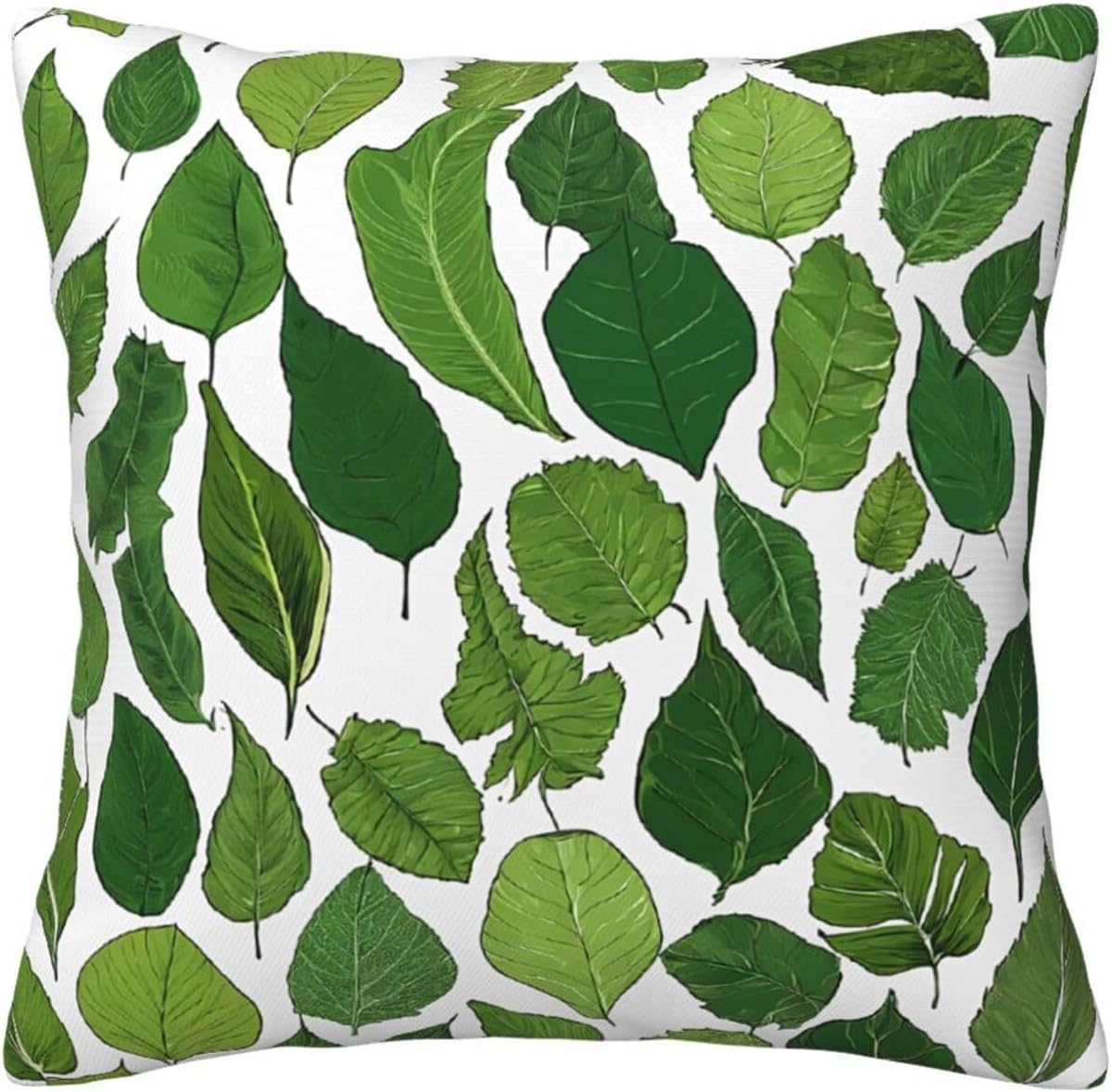 All-Season Square Pillow Covers 18"X18", Banana Palm, Decorative Throw Pillow Covers for Sofa Bed Couch, Hidden Zipper Cushion Cover, Square Lumbar & Accent Pillowcases for Home Decor