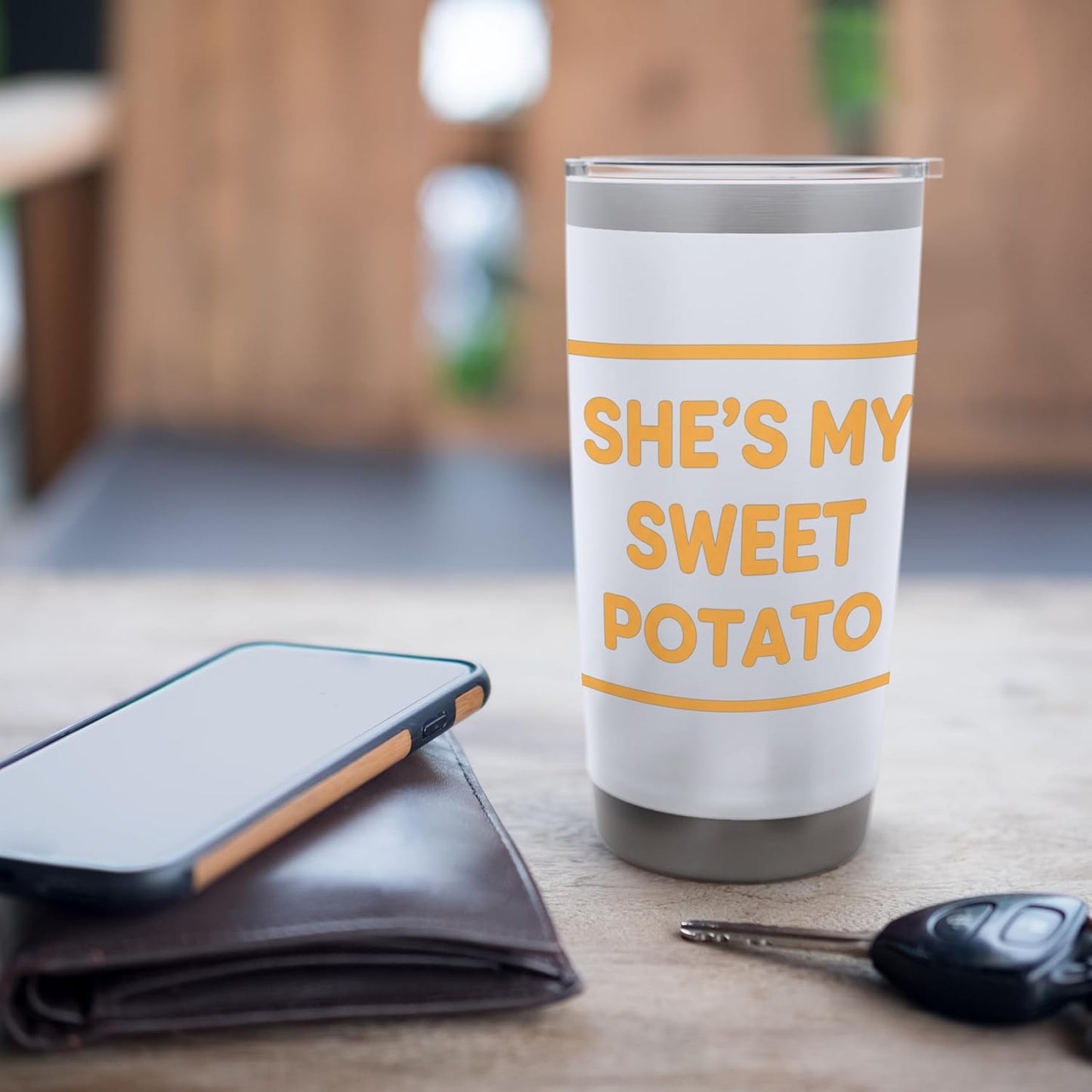 She's My Sweet Potato Thanksgiving Couples Match Fall Love Stainless Steel Insulated Tumbler