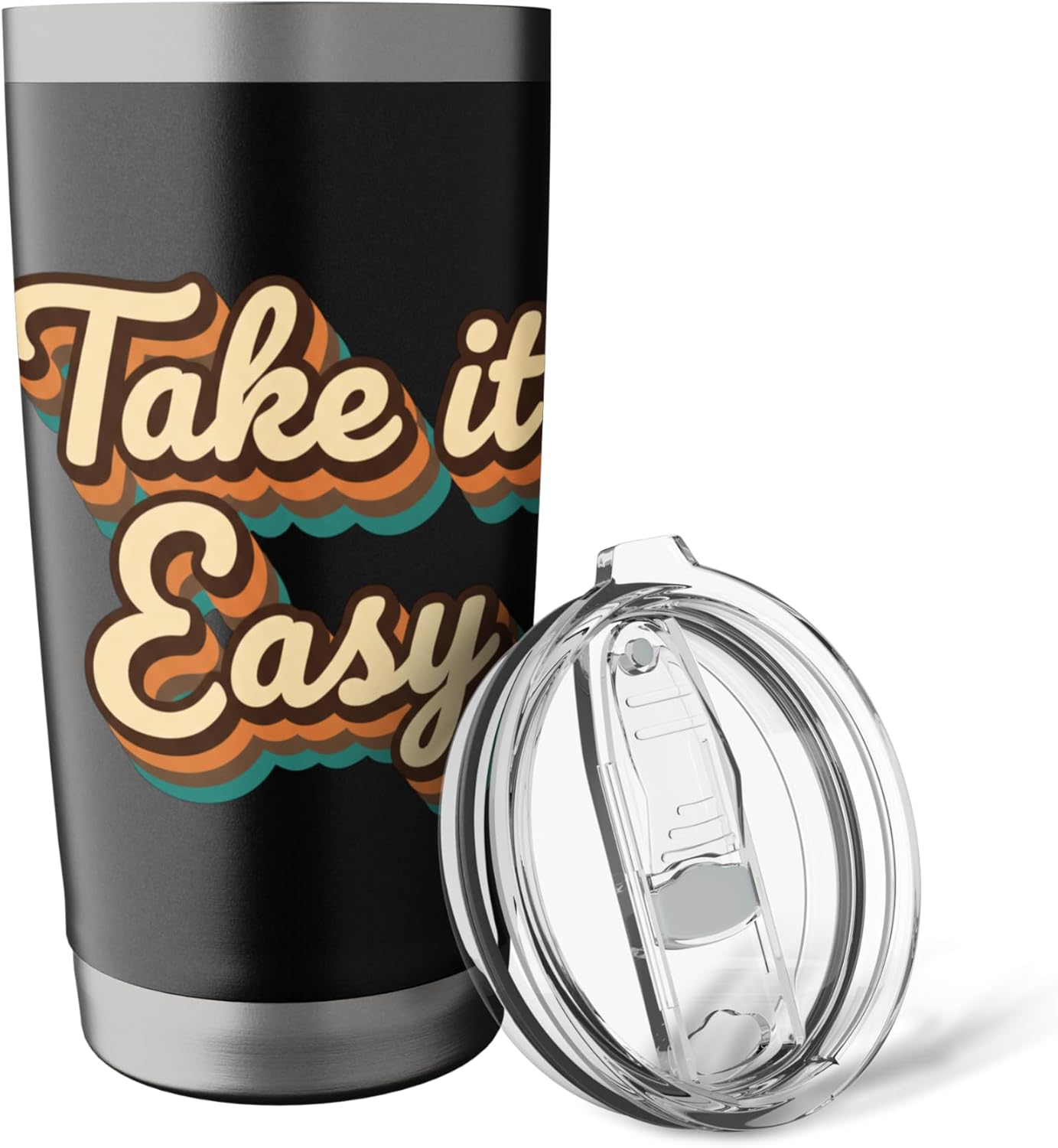 Take IT Easy Retro 1970S Nostalgia Relaxed Vibes Stainless Steel Insulated Tumbler