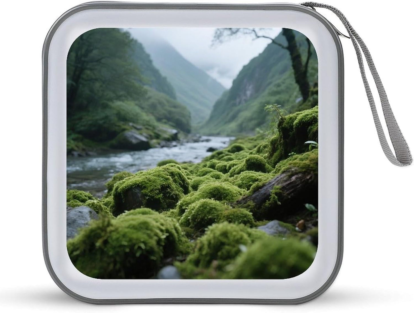 Densely Growing Plants CD Case Portable Zipper CD Case 40 Capacity Hard Plastic DVD Cases Holder Large Storage Disc Wallet Bag for Car Home Travel DVD Collection Bag