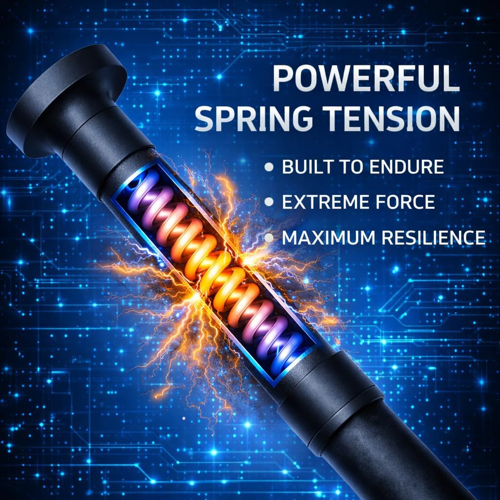Tension Curtain Rods No Drill Adjustable Room Divider, Tension Rod for Room Separator and Partition Room Dividers, Easy Installation for Bedroom & Apartment (Black - W35-100 × H43-120 in)