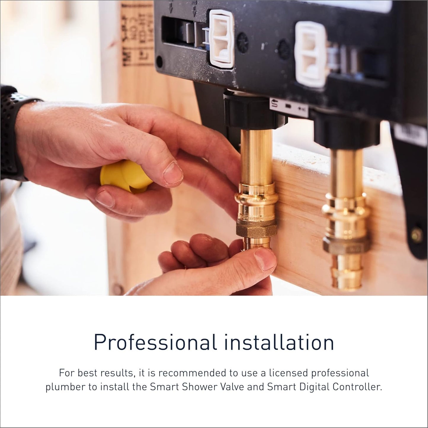 Moen Terra Beige Smart Shower 2-Outlet Digital Water System Controller for Thermostatic Shower Valve, TS3302TB