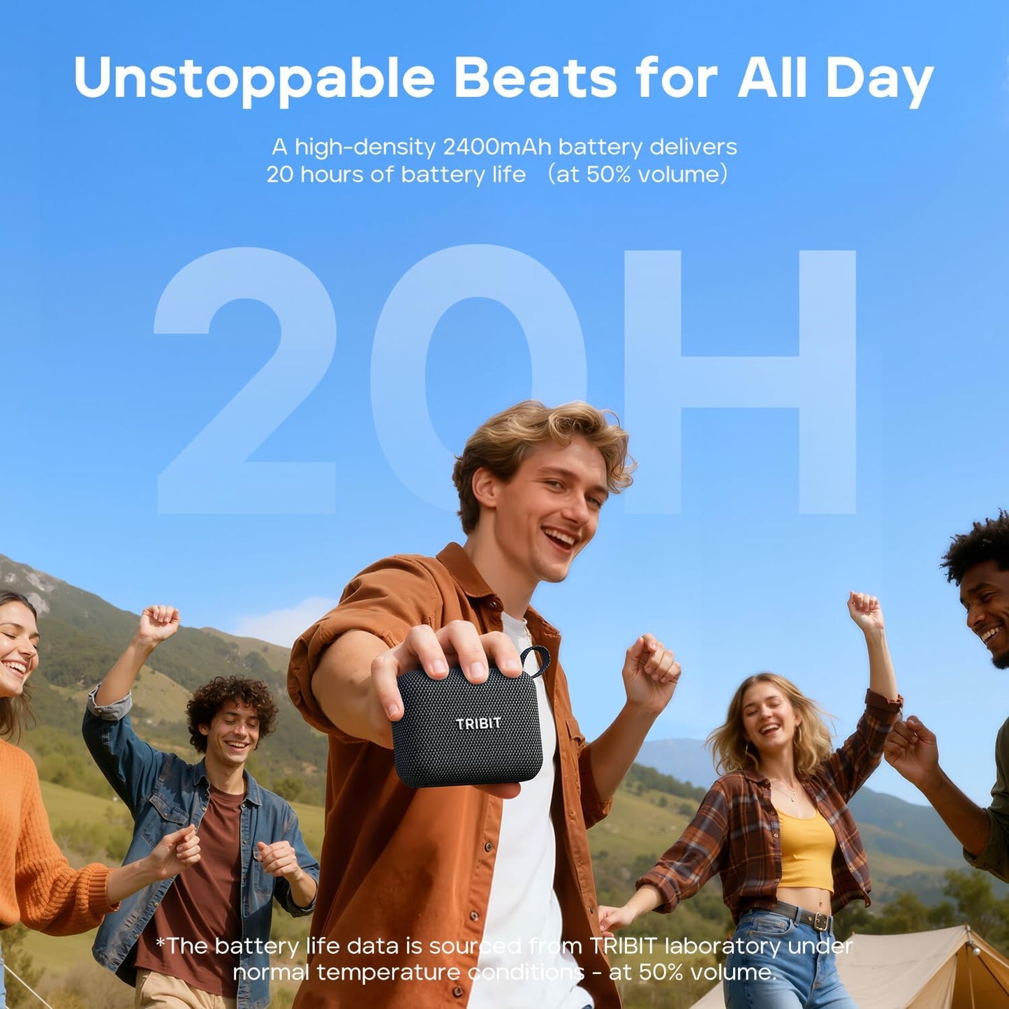 Tribit PocketGo Bluetooth Shower Speaker, IP68 Waterproof/Dustproof, Portable Speaker with 20H Playtime, Wireless, BT6.0, Supports TF Card, Electronics for Travel/Outdoors/Home