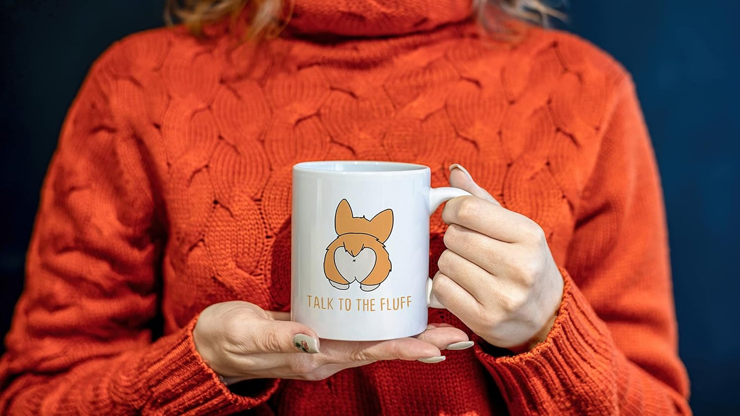 Ceramic Corgi Mug, 11 oz, Funny Coffee Tea Cup, Home Decor, Christmas Birthday Gifts for Dog Lovers