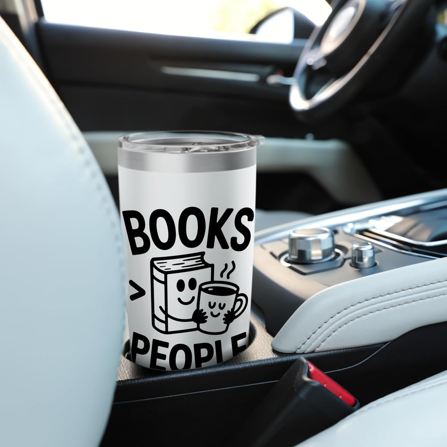 Books Greater Than People Mug Motto Stainless Steel Insulated Tumbler