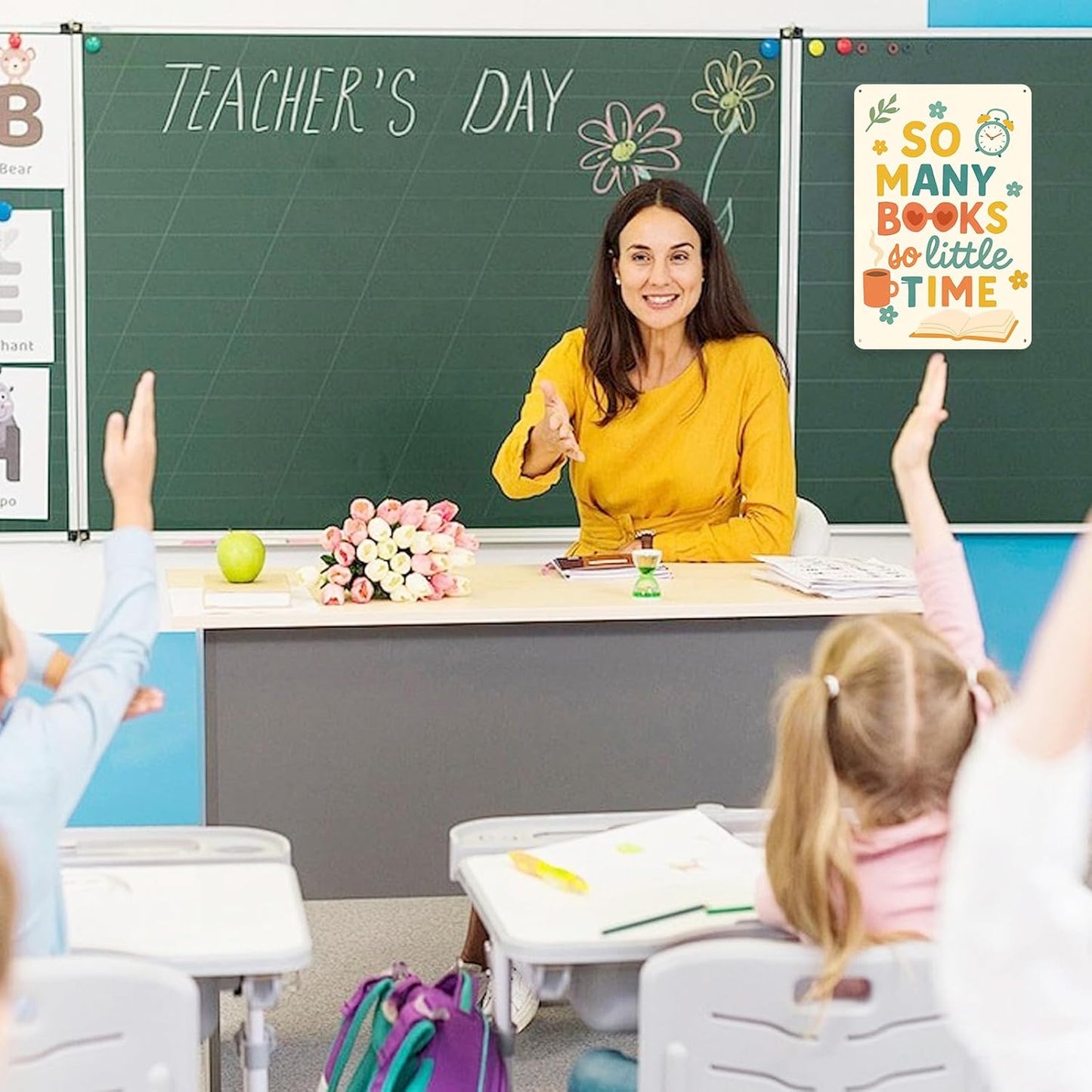 Reading Posters Back To School Decorations School Library Deocr Wall Signs Inspirational Classroom Decorations 8×12 Inches Tin Sign