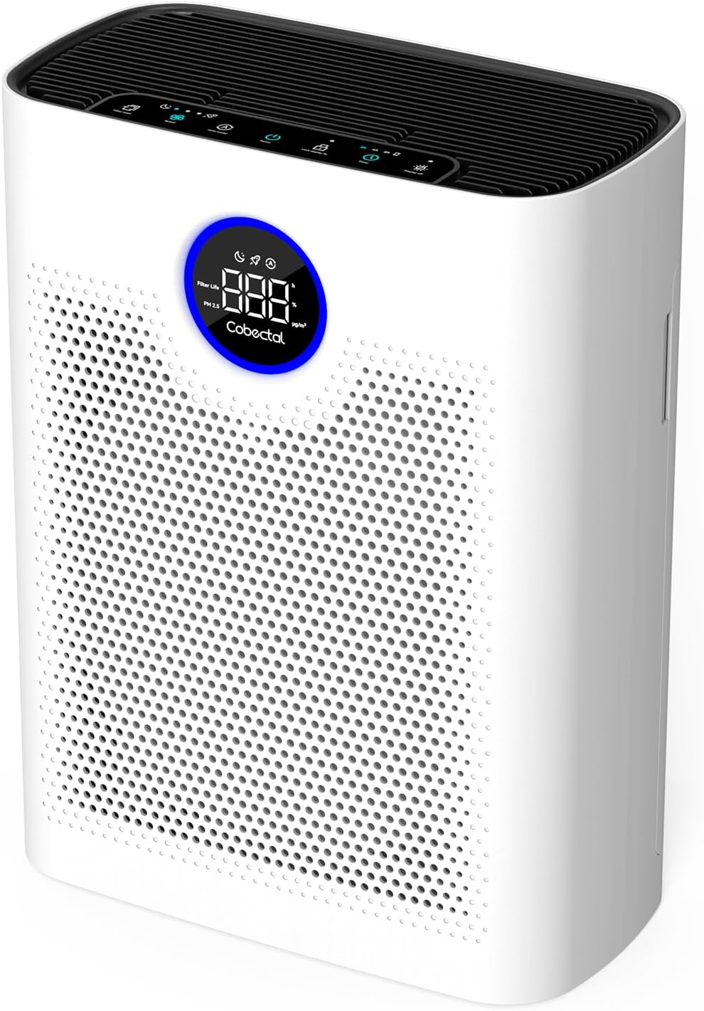 Air Purifiers for Home Large Room Up to 2216 Ft², Cobectal Pet Air Cleaner with 3-in-1 Filter, PM2.5 Air Quality Sensor, Aroma Function, Room Air Purifier for Home, Office, RVs, White