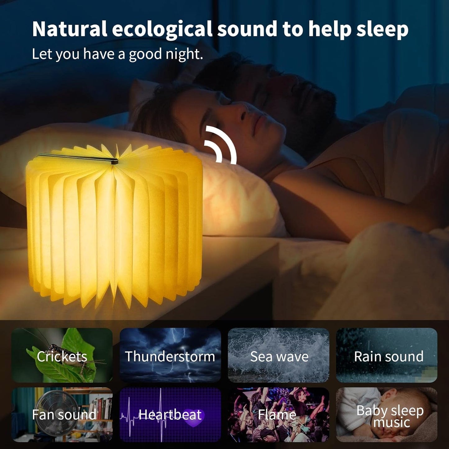 Novelty 3D Dragon Embossed Magic Book Lamp,Personalized Night Light,Sleep aid Machine,Sound Machine for Sleeping， Unique Gifts