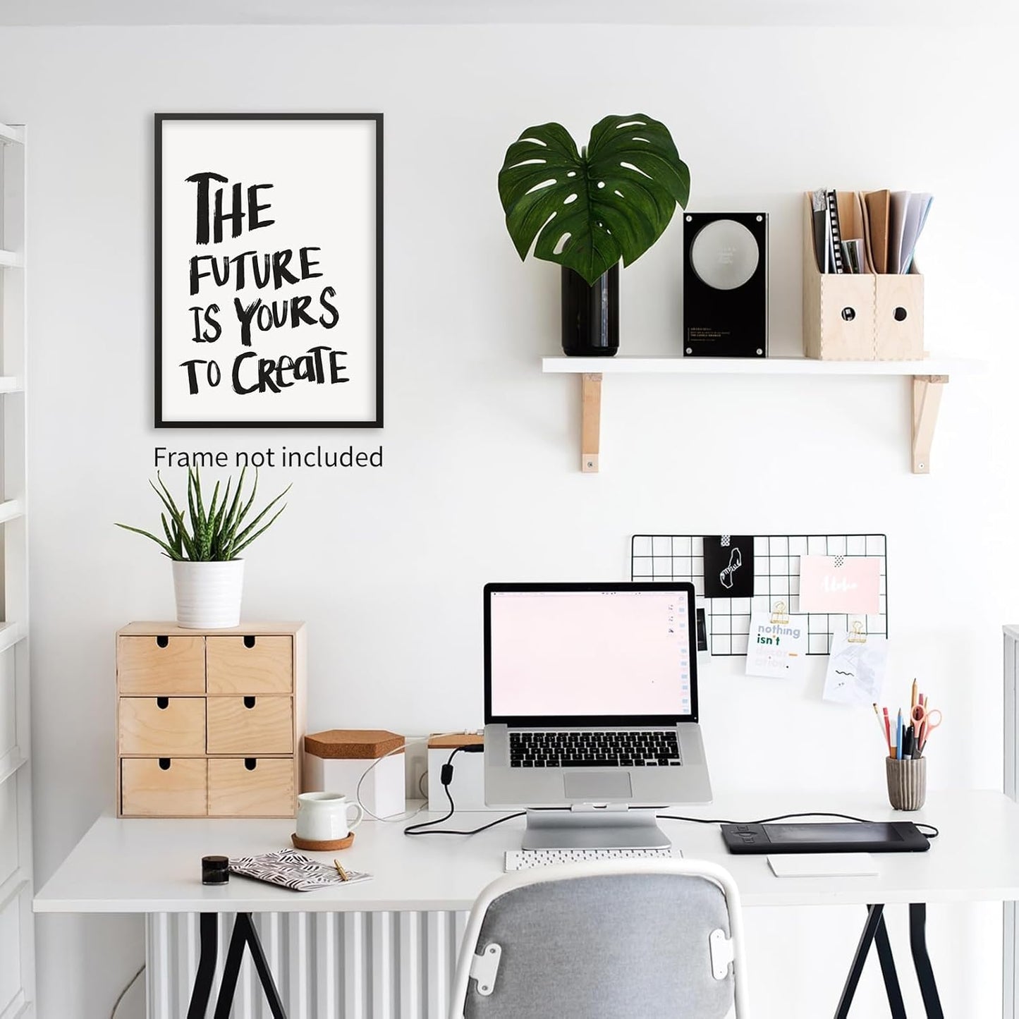Aimery Black And White Quote Posters Positive Inspirational Wall Art The Future Is Yours To Create Prints Funky Minimalist Preppy Wall Decor for Bedroom Dorm 12X16 inch Unframed