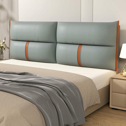 Headboard Cushion Large Bedside Pillow Upholstered Positioning Support Reading Pillow Neck Lumbar Cushion Removable Daybed Bunkbed Tatami Bolster,Gray1,Straps 63"/160cm