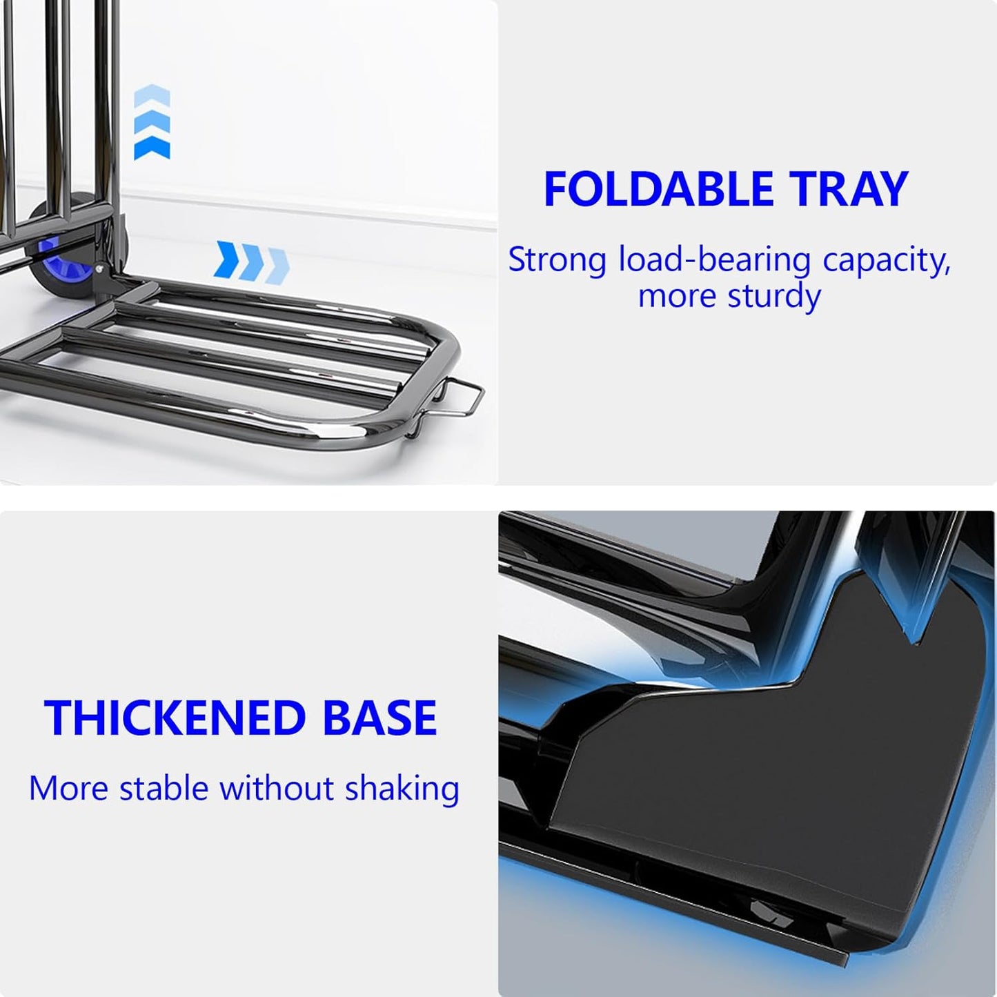 Functional Folding Hand Truck Portable Folding Trolley For Easy Maneuvering Practical Cart For Urbans Shoppers