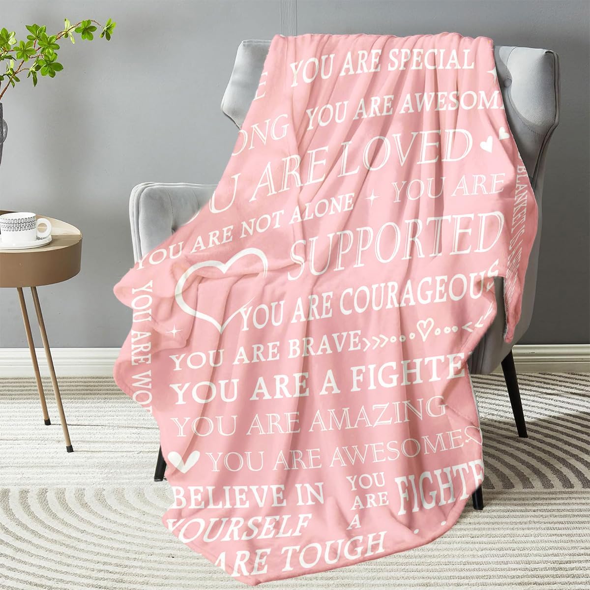 Get Well Soon Gifts for Women, Get Well Blanket, Inspirational Gifts Blanket, Get Well Soon Gifts for Women, Thinking of You Gifts Gift for Her Friend Sister Coworker, 50x60 Inches
