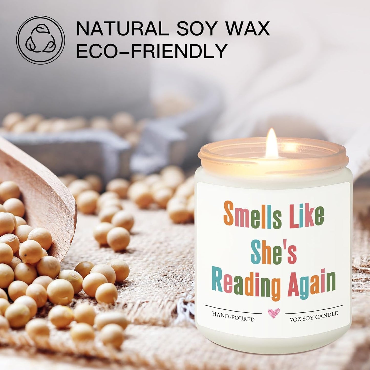 Funny Gifts for Book Lovers Women, Readers Gifts, Bookish Present, Reading Candle, Funny Birthday Book Day Gift for Bookworm, Librarian, Books Lover
