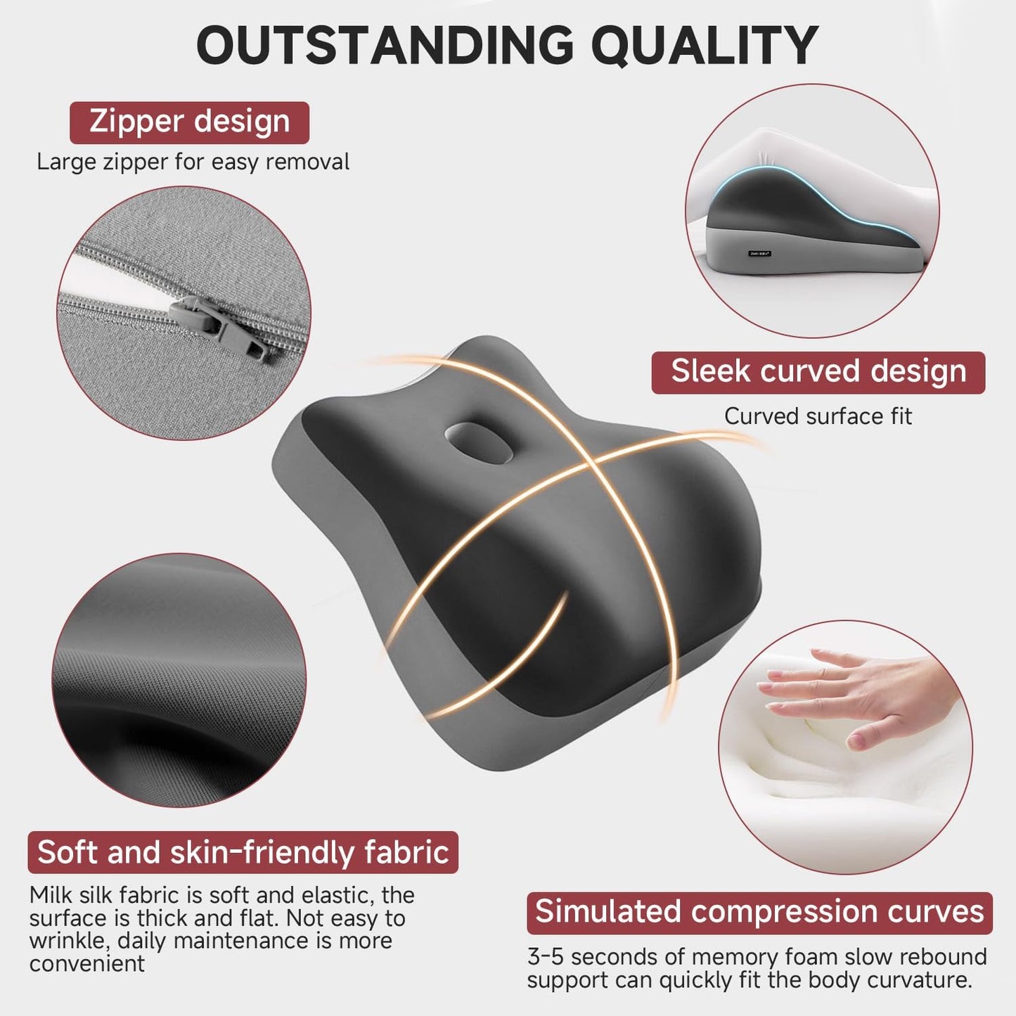 Adult and Teenage Bed Reading Pillow, Seated Support Cushion Sofa/Floor Seating Aid, suitable for relieving heartburn, acid reflux, back pain, and neck pain, while providing reading height support.