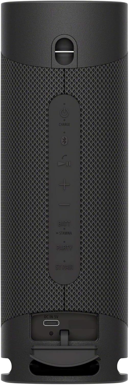 Sony SRSXB23 Extra BASS Bluetooth Wireless Portable Waterproof Speaker (Black) with Hardshell Travel and Protective Case Bundle (2 Items) - Compact, Lightweight Design, up to 12 Hours of Playtime