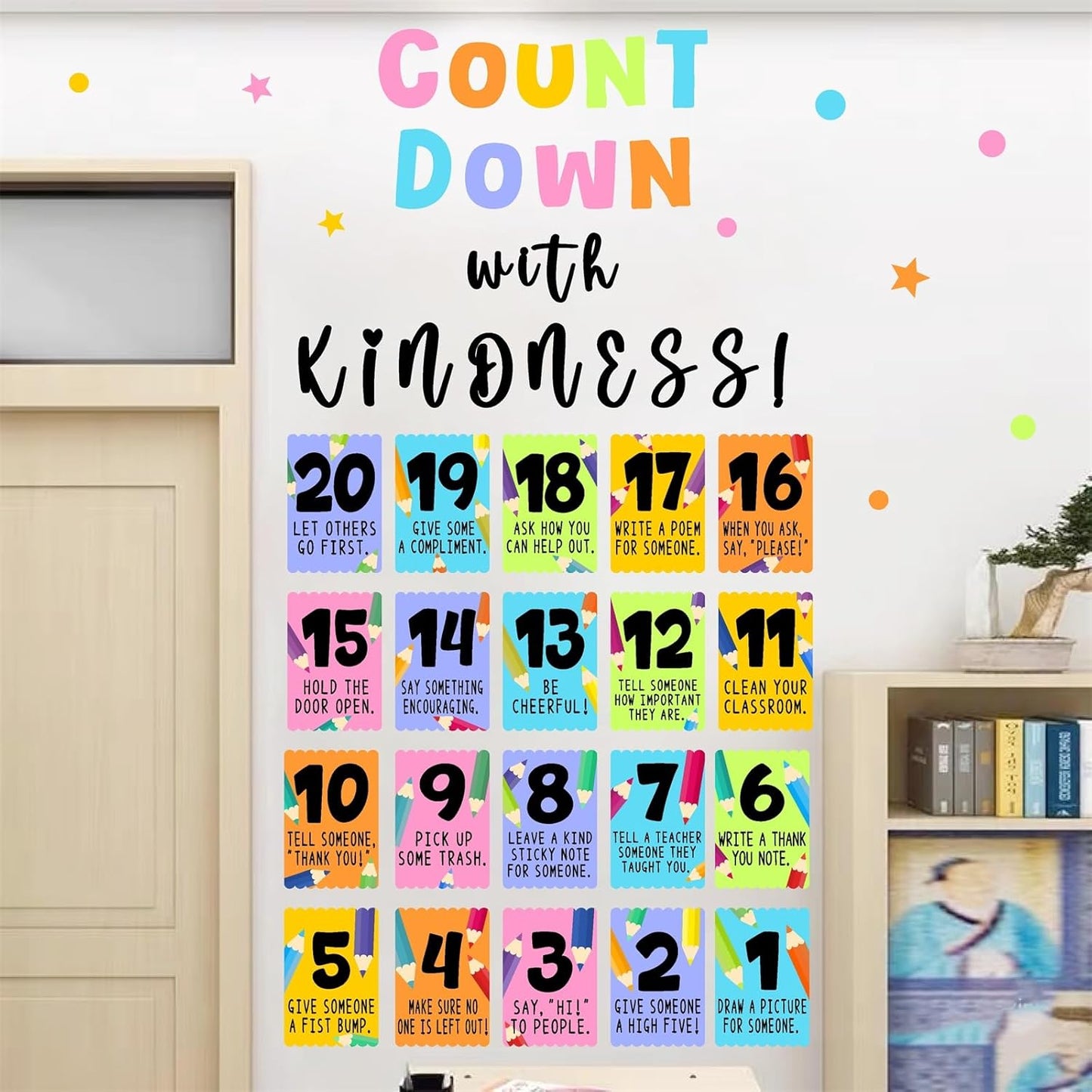 Colorful Kids Inspiring Wall Decals Positive Door Signs Decal for Nursery Colorful Motivational Wall Sticker Peel and Stick Self Affirmation Sticker for Playroom School Bulletin Board Teacher Supply