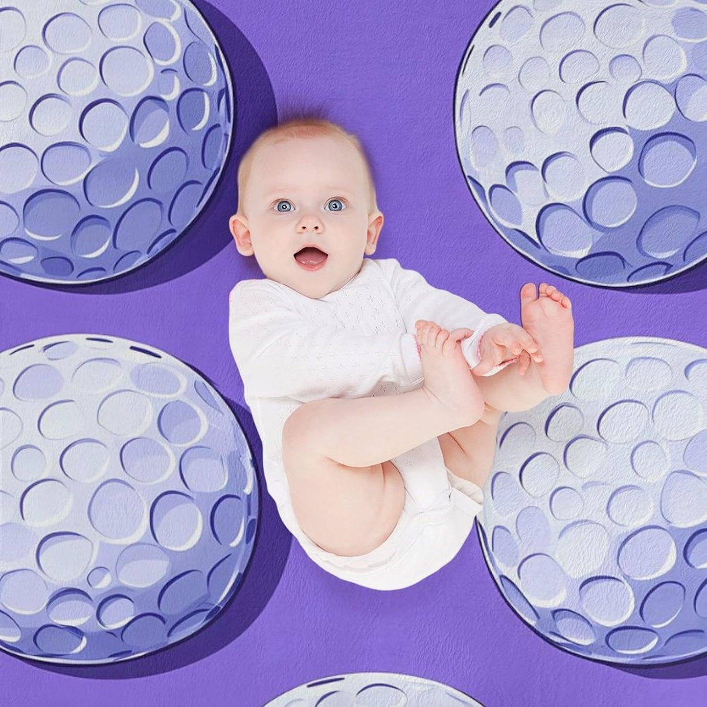 Golf Ball Throw Blanket for Couch Bed Plush Cozy Fuzzy Flannel Blanket for All Season 66"x90"