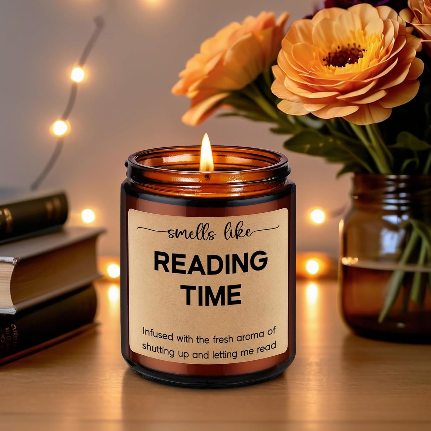 GSPY Reading Candle, Book Lovers Gifts, Readers, Bookish Present - Reading Accessories, Cute Reader Ideas - Funny Mothers Day, Birthday Gifts for Book Lovers Women, Bookworm, Librarian, Men, Booklover
