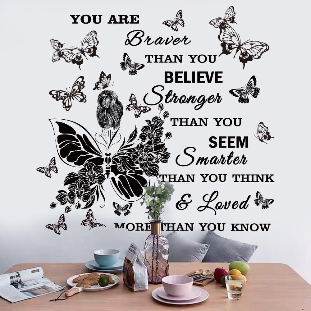 Inspirational Wall Decals You are Quote Wall Stickers Peel and Stick Wall Decor Motivational Saying Positive Wall Sticker for Girls Living Room Nursery Playroom Bedroom Daycare Decor