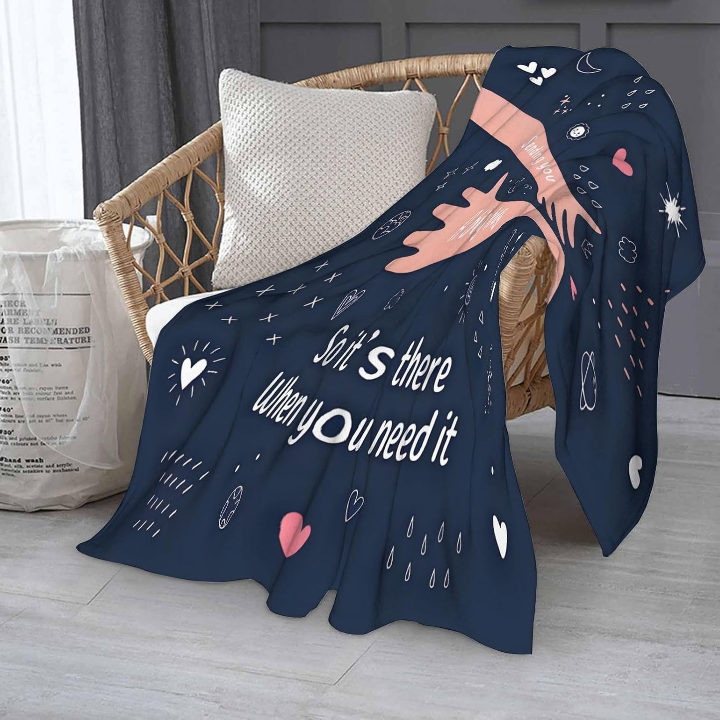 Sending You A Big Hug So Its There When You Need It Blanket Soft Cozy Throw Comfort Blanket Thoughtful Gift for Friends Family Sympathy Encouragement Recovery