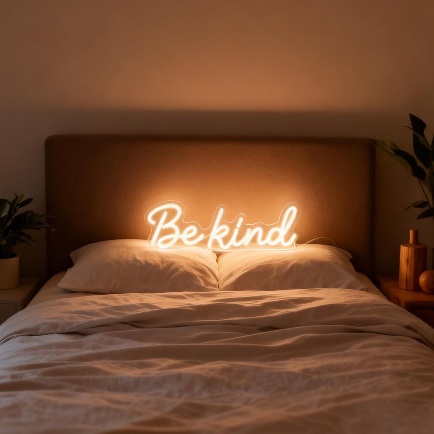 Be Kind Neon Sign, Classroom Neon Sign Dimmable LED Kids Neon Lights Inspirational Signs for Wall Decor, Warm White Be Kind Light Gift for Classroom, Bedroom, Kids Room, Dorm, Office, Bookstore Boutique