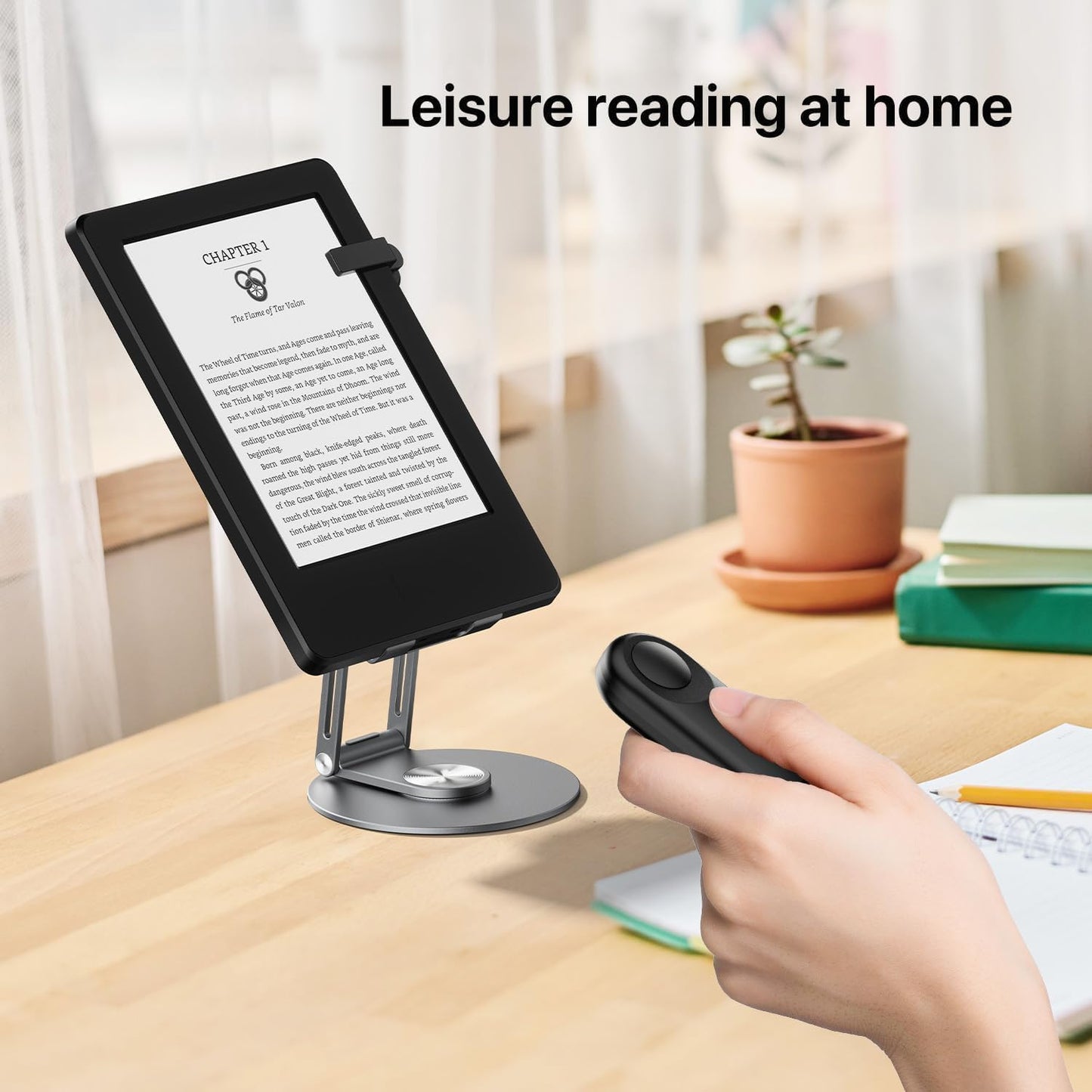 RF Remote Control Page Turner for Kindle Paperwhite Accessories Ipad Reading Kobo Surface Comics/Novels Tablets Android Taking Photos Camera Video Recording Triggers(Black)