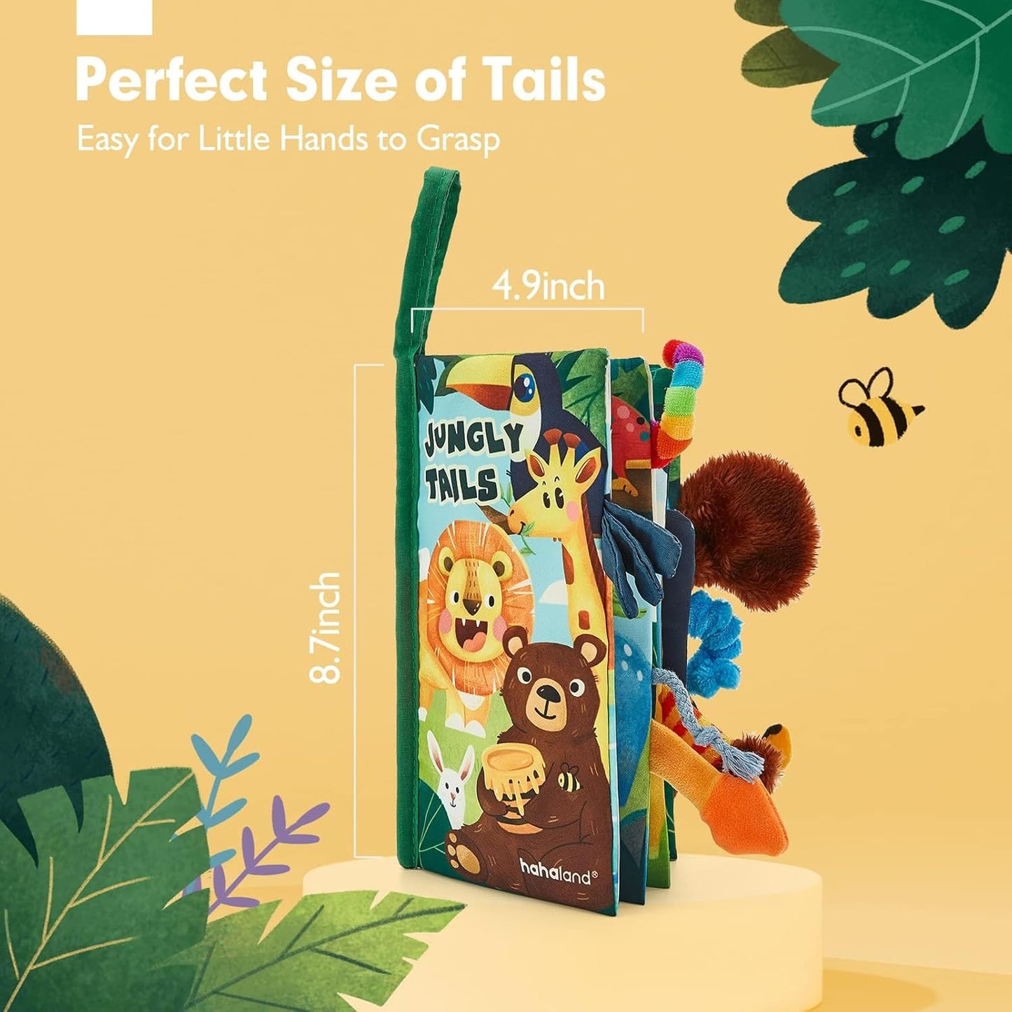 hahaland Baby Books 0-6 Months,Infant Tummy Time Toy Sensory Toys 6 to 12 Months Touch Feel Book Travel Toy Gifts for Boy Girl 0-3 Month Baby Shower Birthday Easter Basket Stuffers (Single)