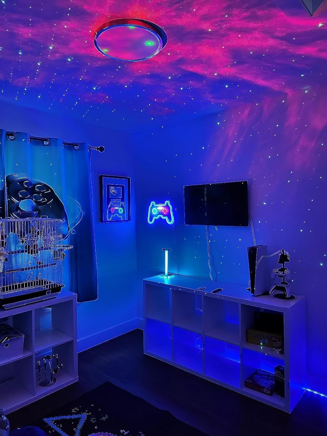 Galaxy Projector,Night Light Star Projector with Bluetooth Speaker, Remot Control LED Nebula Cloud Gift for Kids Room Bedroom Decor, Accompany,Night Light Ambiance