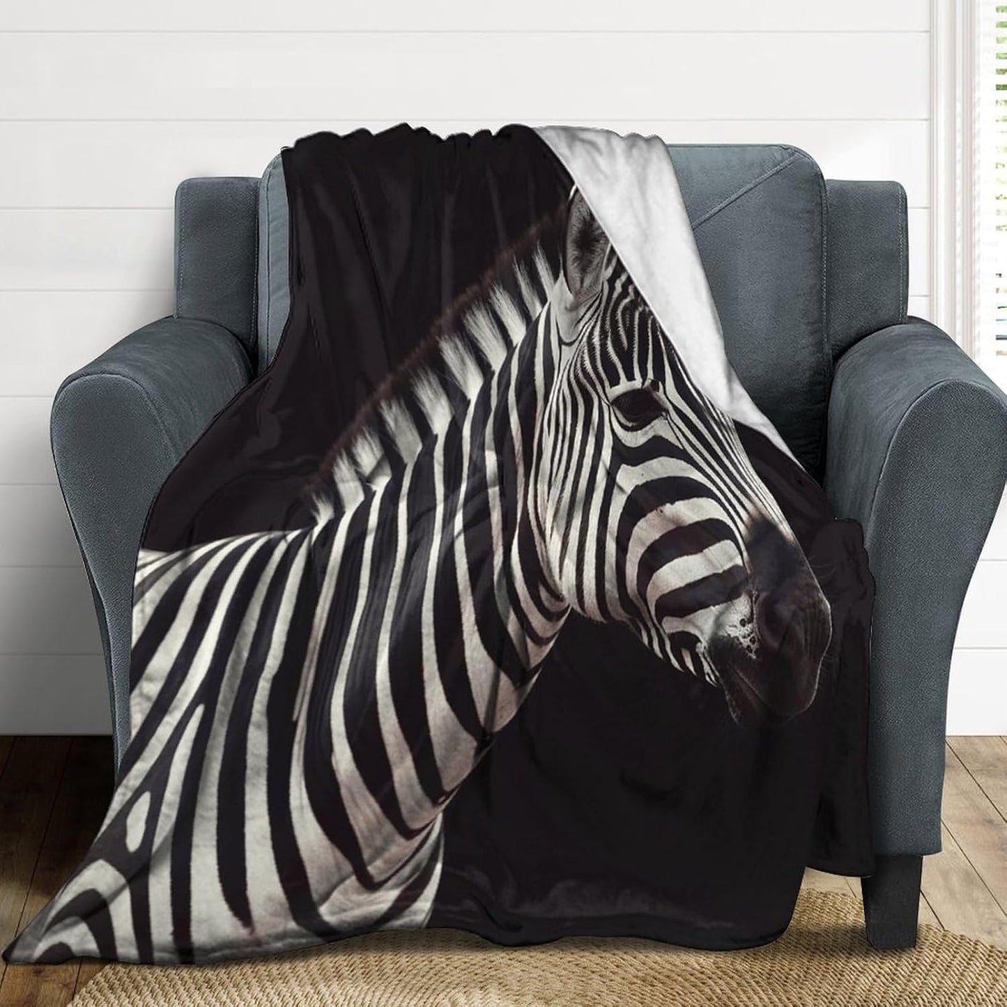 Animal Zebra Throw Blanket for Couch Super Soft Warm Lightweight Throw Blankets Cozy Flannel Bed Blanket Cute Decorative Blankets for All Seasons Home Decor Gift 40"*50" （100 * 130cm）