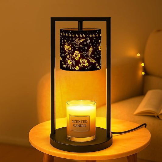 Candle Warmer Lamp with Timer Dimmer, 4 Adjustable Brightness Electric Candle Wax Melt Warmer, Best Birthday Gifts for Women Mom, Mothers Day Gifts, House Warming Gifts New Home Decor (Hummingbird)