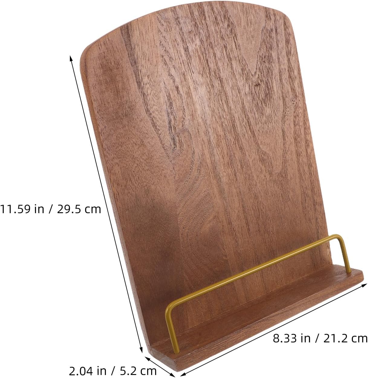 Recipe Book Holder for Kitchen Counter - Farmhouse Wooden Cookbook Stand - Adjustable Pad Tablet Book Holder Stand Rustic Decoration