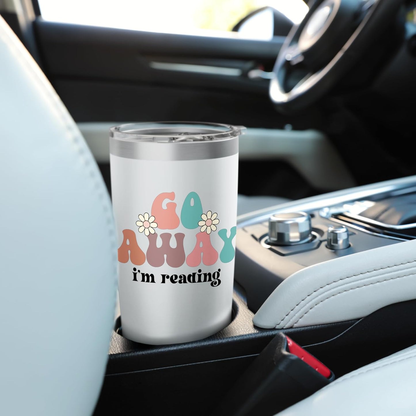 Go Away I'm Reading Books Nerd Booktrovert Book Lover Coffee Stainless Steel Insulated Tumbler