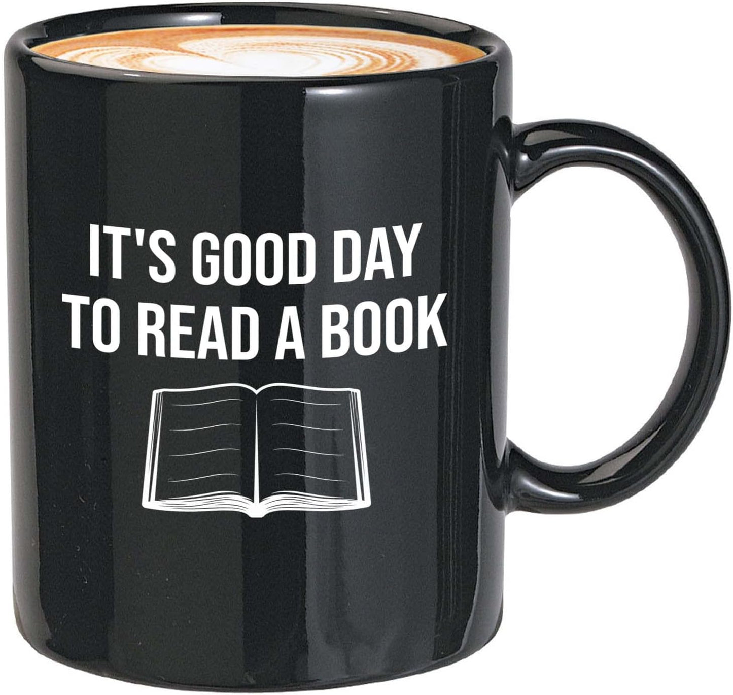 Bubble Hugs Writer Coffee Mug 11oz Black - It's good Day to read a book - Reading Book Lover for Bookworm Bibliophile Librarians Author Readers Bookish