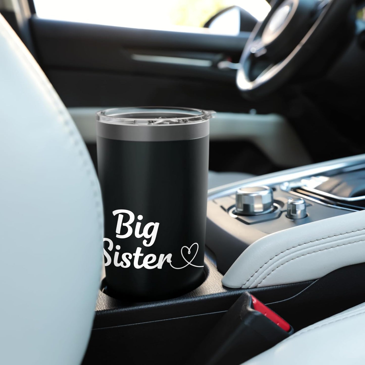 Big Sister Script Heart Family Sister Announcement For Women Stainless Steel Insulated Tumbler