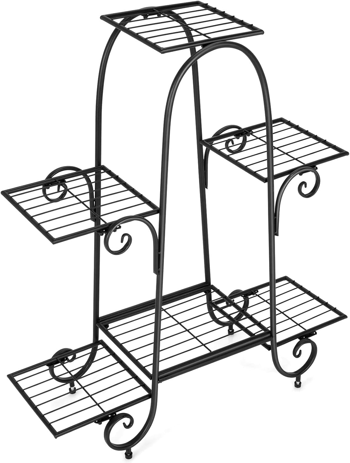 Giantex 6 Tiers Metal Plant Stand Flower Pots Holder, Plant Display Rack for Patio Garden Balcony Home, Indoor Outdoor Storage Shelf Decorative Planter Vertical Flowerpot Holder