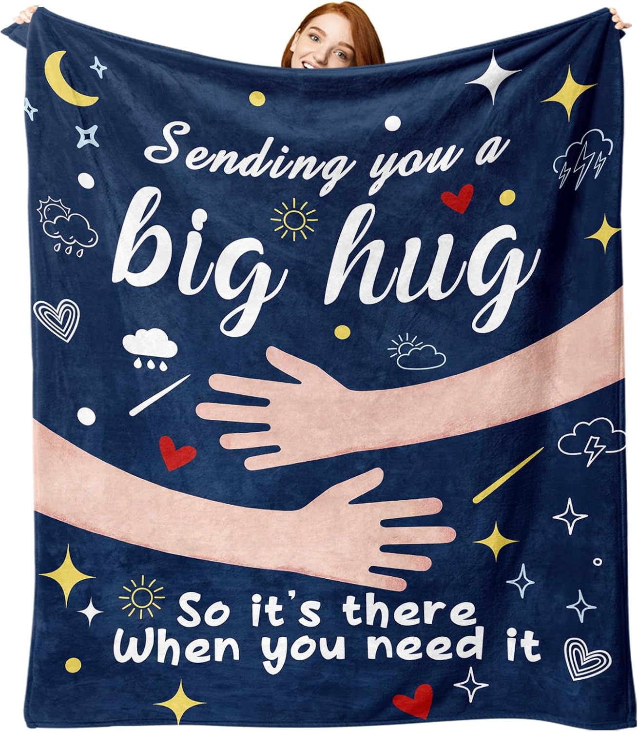 Get Well Gifts for Women Men Flannel Throw Blanket, Sympathy Thinking of You After Surgery Healing Gift Idea, Sending Hug Inspirational Cancer Care Present for Friend Sister Coworker 50''x60''
