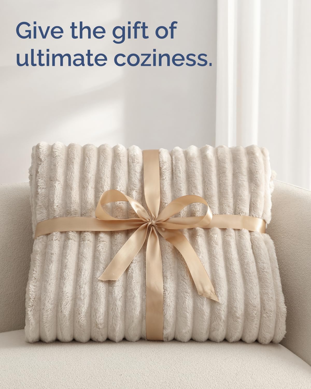 Super Soft Fleece Blanket Throw Size - Fleece Throw Blanket for Bed, Couch & Chair - Cozy, Warm & Breathable - All Season Fuzzy, Cute Decor, Microplush Bedding for Women, Men & Teens - 50x60, Cream