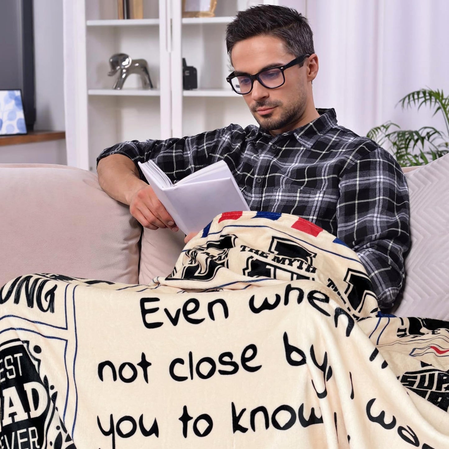 Letter to My Dad Blanket 60"x50", Father's Day Birthday Gifts for Dad, Fathers Dads Day Gifts Blankets