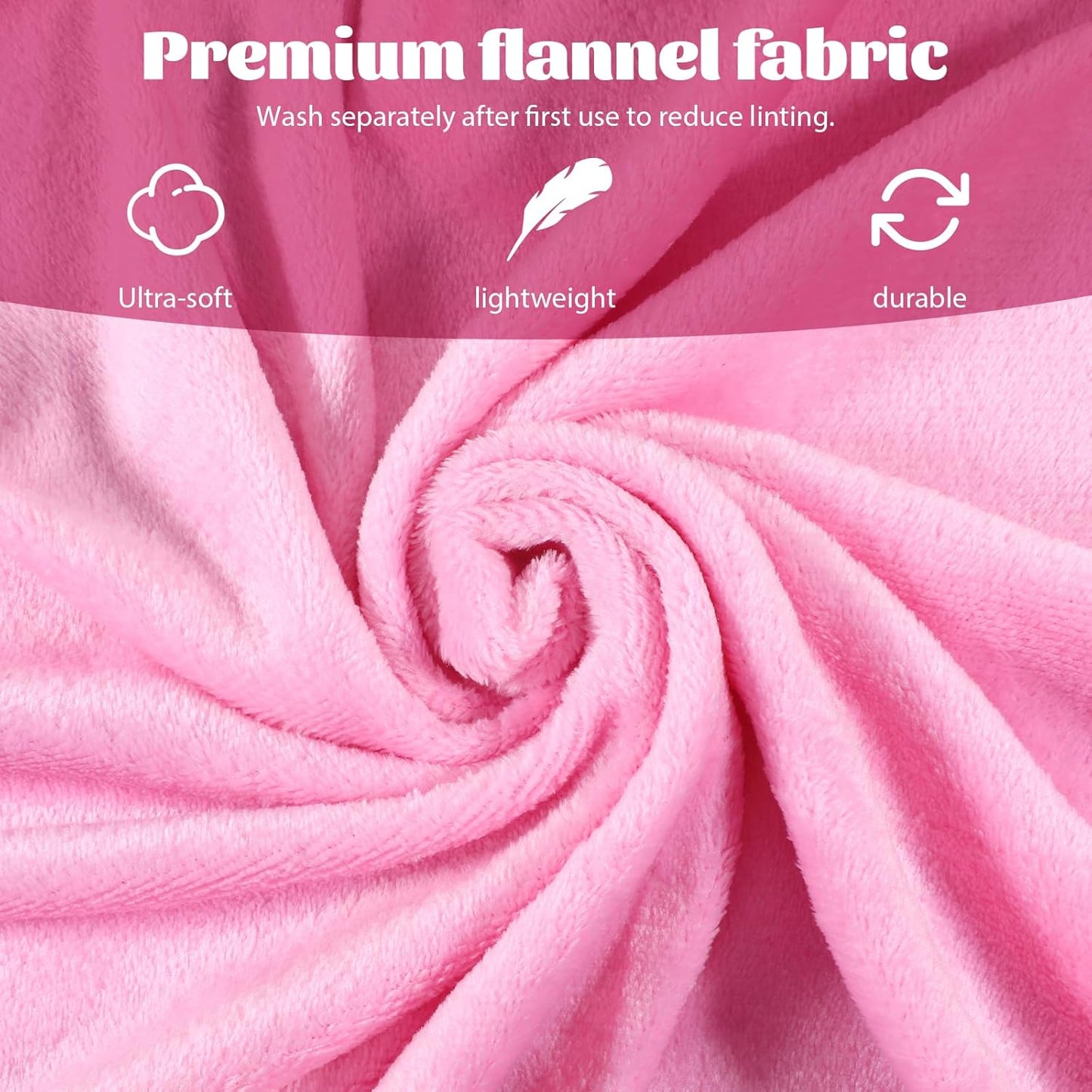 6 Pack Sherpa Fleece Throw Blankets Bulk Soft Fuzzy Wedding Guest Throw Blanket Wedding Flannel Throw-Blanket for Spa Slumber Movie Night Wedding(Pink)
