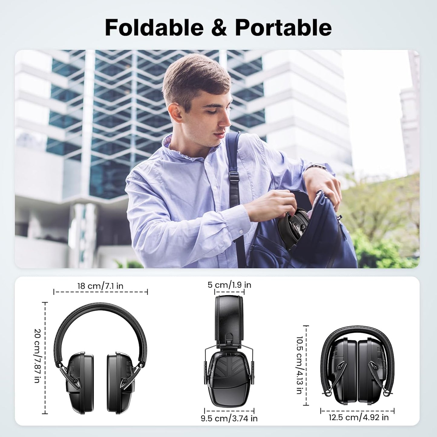 Link Dream Ear Protection Ear Muffs Noise Reduction SNR 35dB Hearing Protection Kids Adult Shooting Gun Range Mowing