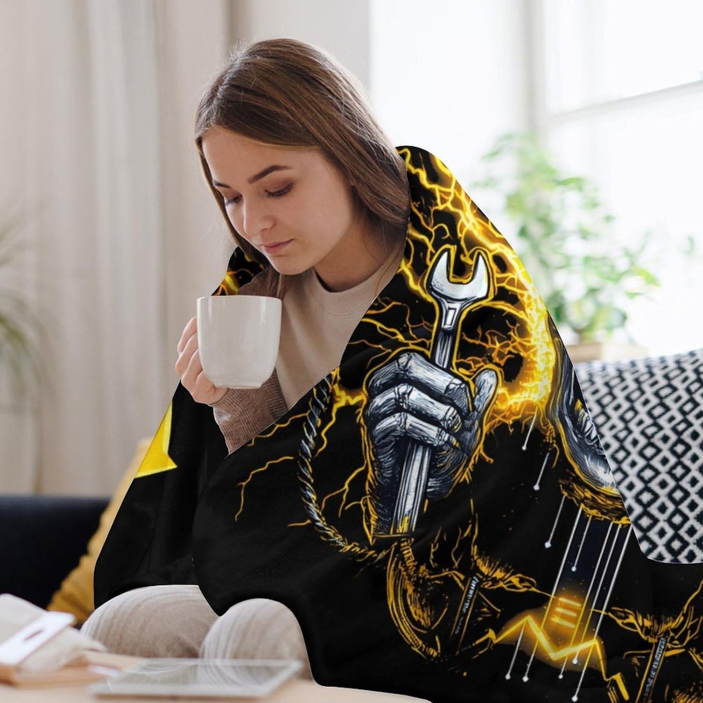 Electrical Engineering Throw Blanket Fleece Blankets Soft Flannel for Couch Bed Pet Decorative Warm