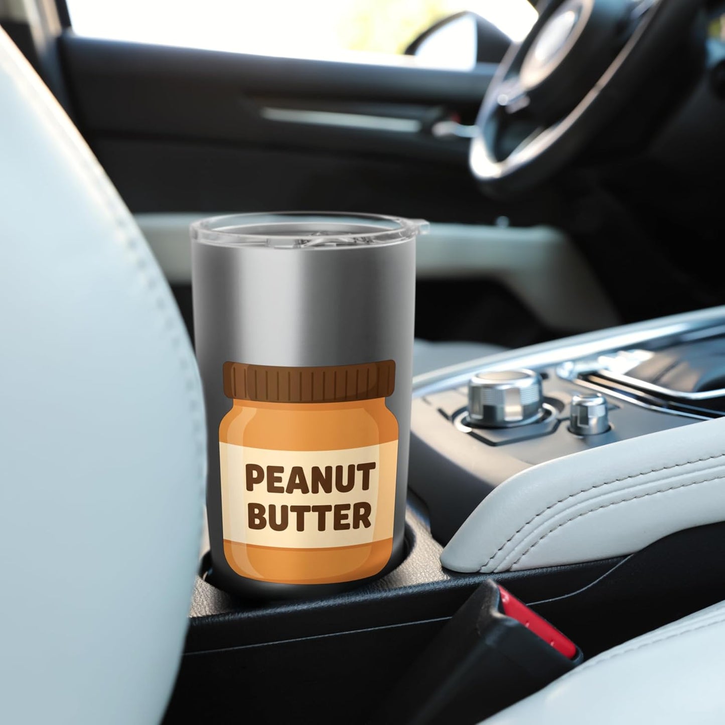 Peanut Butter Jar Kids Snack Halloween Food Peanut Stainless Steel Insulated Tumbler